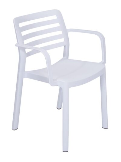 Wind Resin Arm Chair White