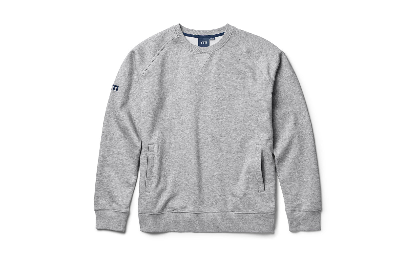 YETI BRUSHED FLEECE CREWNECK PULLOVER GRAY - Outdoor Living