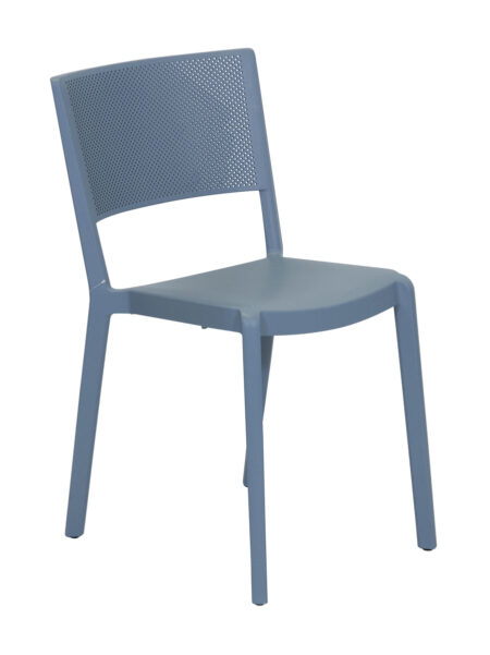 Spot armless Resin cafe chair Retro Blue