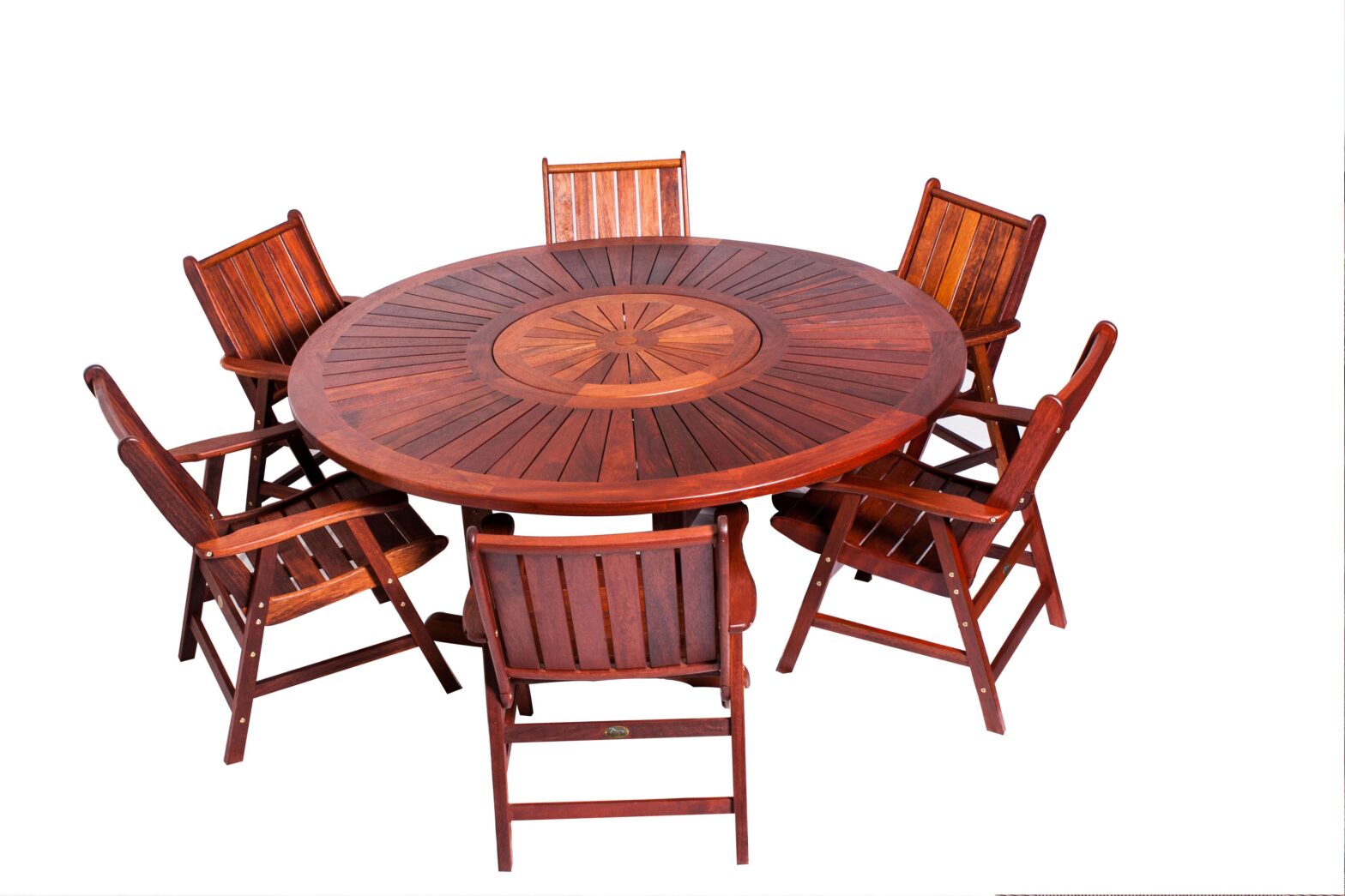 KWILA STANDARD LEG 1800 ROUND DINING TABLE WITH BUILT IN LAZY SUSAN