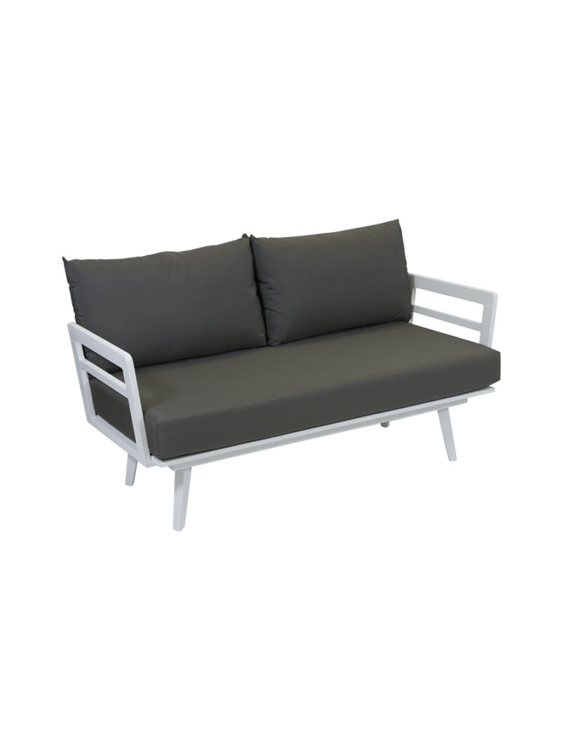 Palm 2 seater SOFA with arms White Angle