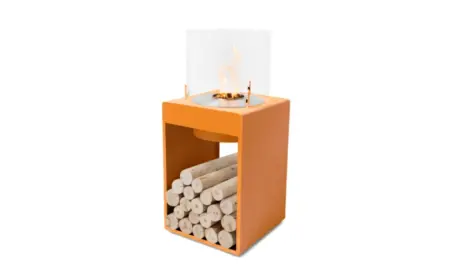 POP 8T DESIGNER FIRE PLACE ORANGE WITH STAINLESS STEEL BURNER