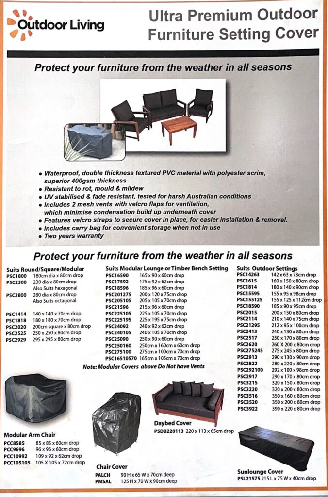 Ultra Premium Square Cover - 295cm Sq. x 80cm